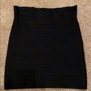Black mini skirt